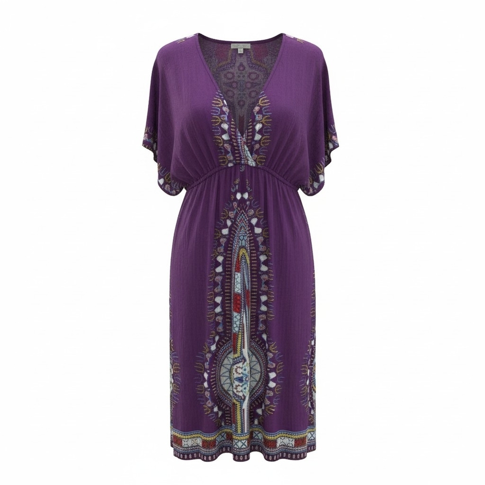 Elegant Purple Midi Dress